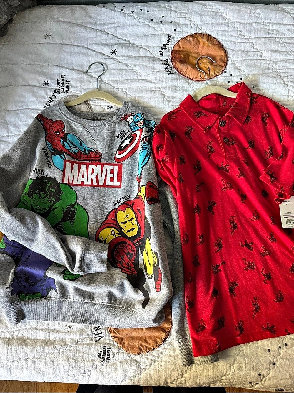 Bundle - Marvel Sweatshirt and Polo Jumping Beans boys size 12